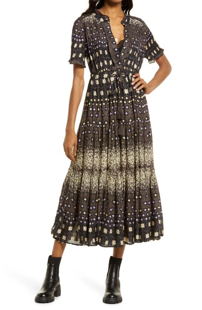 Free People Rare Feeling Pleated Maxi Dress In Cocoa Combo | ModeSens