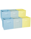 Sorbus 6pc Pastel Storage Bundle With Drawer And Closet B In Blue/green/yellow