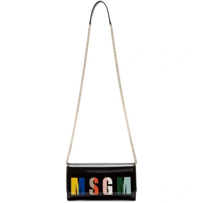 Msgm Black Logo Shoulder Bag