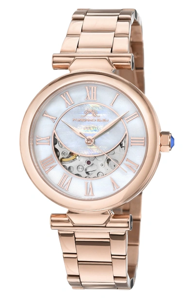 Porsamo Bleu Colette Automatic White Dial Ladies Watch 1101ccos In Gold Tone,pink,rose Gold Tone,white