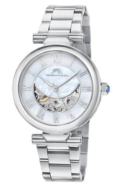 Porsamo Bleu Women's Colette Automatic Stainless Steel Bracelet Watch 1101acos In Silver
