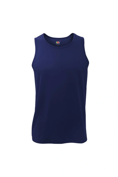 Fruit Of The Loom Mens Moisture Wicking Performance Vest Top (deep Navy) In Blue
