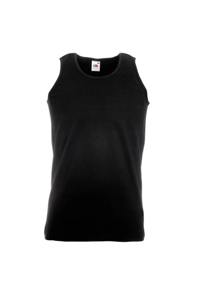 Fruit Of The Loom Mens Athletic Sleeveless Vest/tank Top (black)