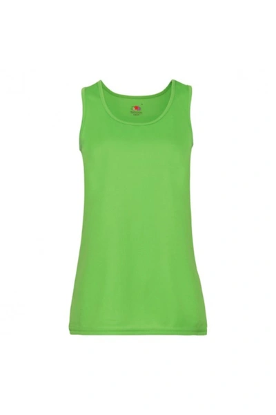 Fruit Of The Loom Mens Moisture Wicking Performance Vest Top (lime) In Green
