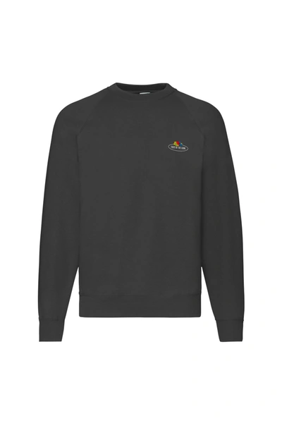 Fruit Of The Loom Mens Vintage Logo Set-in Sweatshirt (black)