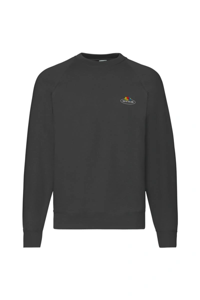Fruit Of The Loom Mens Small Logo Vintage Sweatshirt (black)