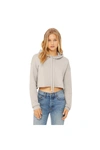 Bella+canvas Bella + Canvas Bella + Canvas Womens/ladies Cropped Fleece Hoodie (heather Dust) In Yellow