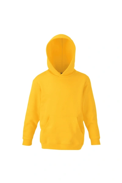Fruit Of The Loom Kids Unisex Classic 80/20 Hoodie (sunflower) In Yellow