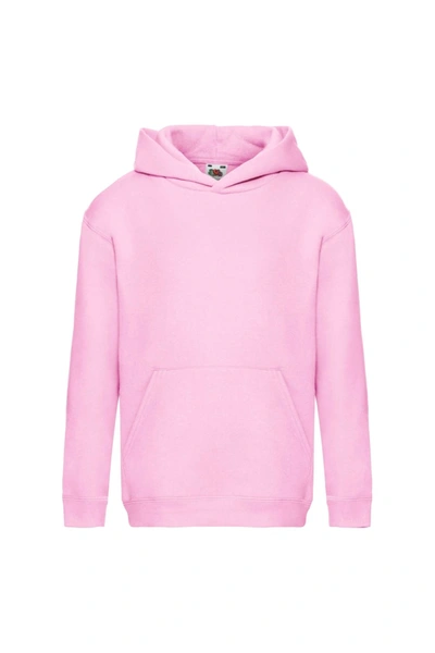 Fruit Of The Loom Kids Unisex Premium 70/30 Hooded Sweatshirt / Hoodie (light Pink
