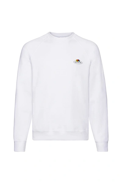 Fruit Of The Loom Mens Small Logo Vintage Sweatshirt (white)