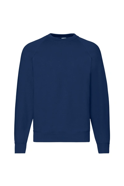 Fruit Of The Loom Mens Classic 80/20 Raglan Sweatshirt (navy) In Blue