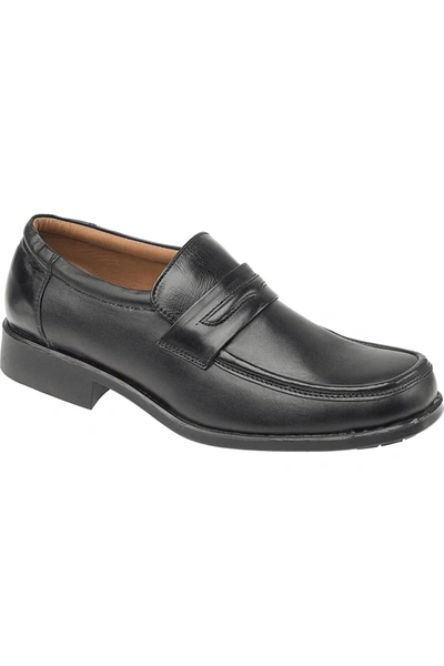 Amblers Manchester Leather Loafer / Mens Shoes In Black