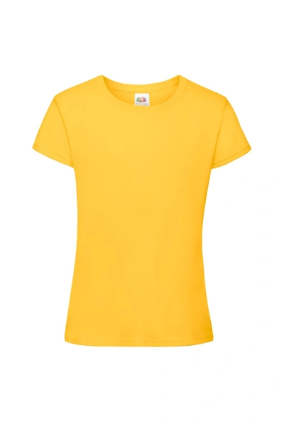 Fruit Of The Loom Big Girls Sofspun Short Sleeve T-shirt (pack Of 2) (yellow)