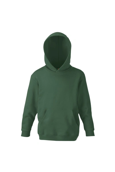 Fruit Of The Loom Older Kids Unisex Classic 80/20 Hoodie (bottle Green)