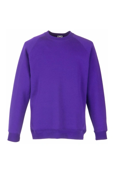 Fruit Of The Loom Childrens Big Boys Raglan Sleeve Sweatshirt (purple)