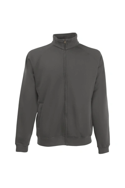 Fruit Of The Loom Mens Premium 70/30 Full Zip Sweatshirt Jacket (light Graphite) In Grey