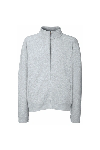Fruit Of The Loom Mens Premium 70/30 Full Zip Sweatshirt Jacket (heather Grey)