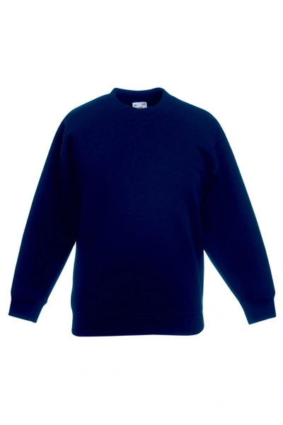 Fruit Of The Loom Kids Big Girls Premium 70/30 Sweatshirt (deep Navy) In Blue