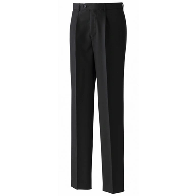 Premier Mens Polyester Trousers (single Pleat) / Workwear (black)