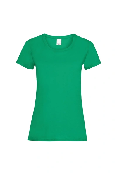 Universal Textiles Womens/ladies Value Fitted Short Sleeve Casual T-shirt (green)