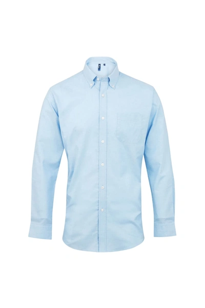 Premier Mens Signature Oxford Long Sleeve Work Shirt (light Blue)