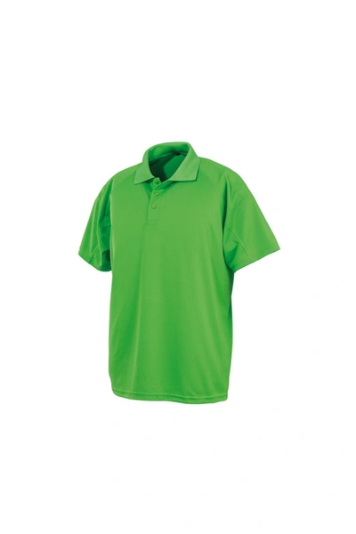 Spiro Impact Mens Performance Aircool Polo T-shirt (lime) In Green
