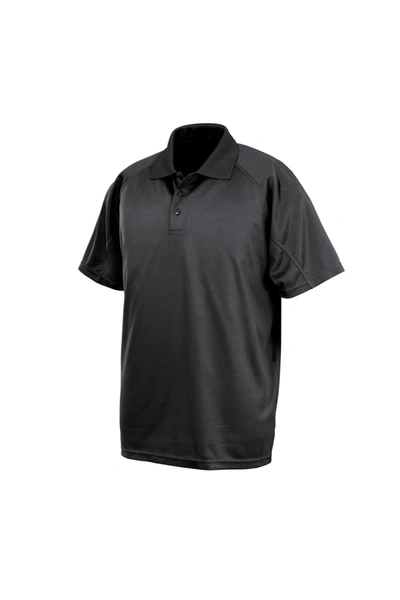 Spiro Impact Mens Performance Aircool Polo T-shirt (black)