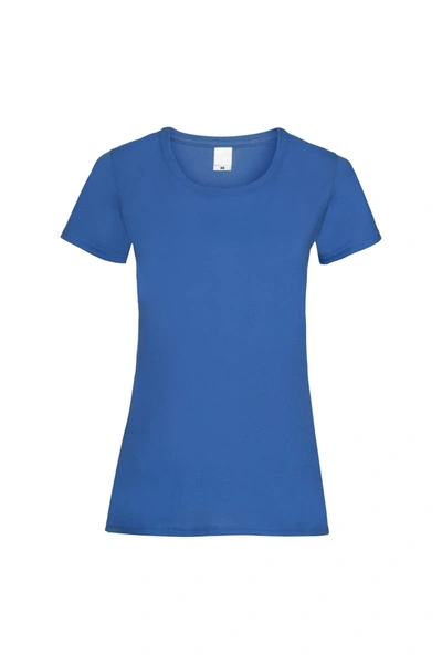 Universal Textiles Womens/ladies Value Fitted Short Sleeve Casual T-shirt (cobalt) In Blue