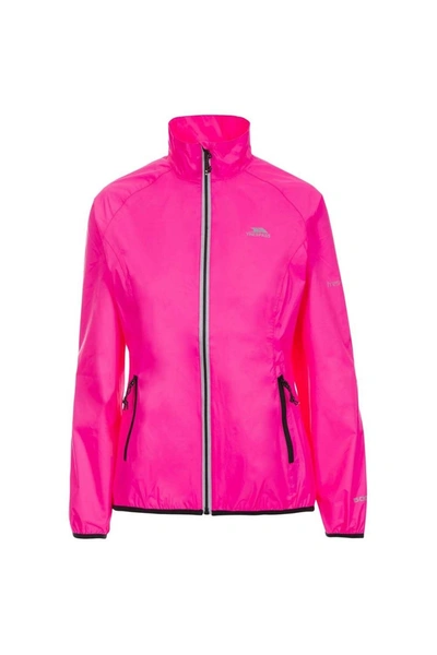 Trespass Womens/ladies Beaming Packaway Hi-vis Jacket In Pink