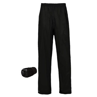 Trespass Adults Unisex Packa Packaway Waterproof Pants/trousers In Black
