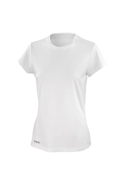 Spiro Womens/ladies Sports Quick-dry Short Sleeve Performance T-shirt (white)