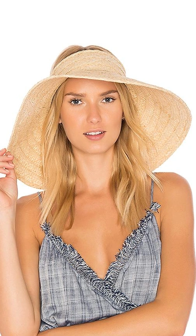 Hat Attack Roll Up Travel Visor In Natural