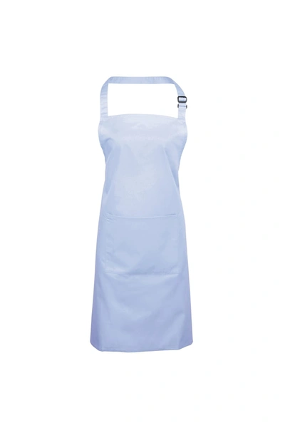 Premier Ladies/womens Colours Bip Apron With Pocket / Workwear (light Blue) (one Size) (one Size)