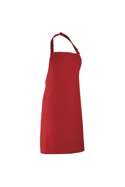 Premier Colours Bib Apron/workwear (pack Of 2) (red) (one Size) (one Size)