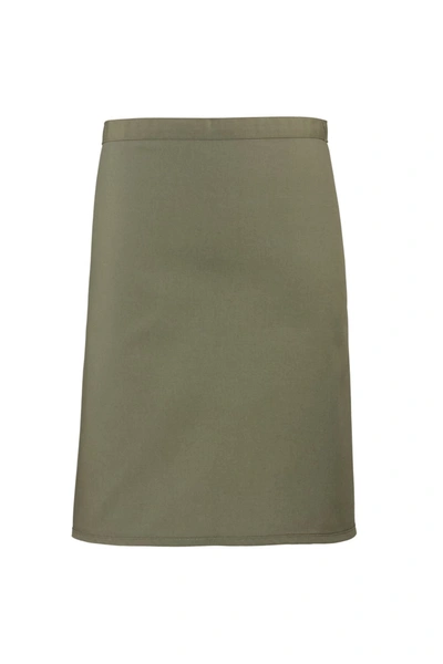 Premier Ladies/womens Mid-length Apron (olive) (one Size) (one Size) In Green