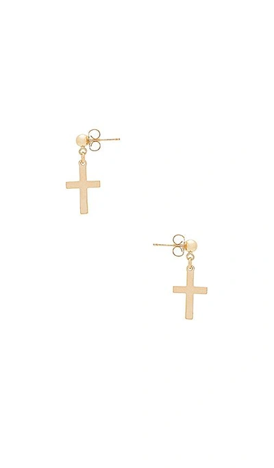 Eight By Gjenmi Jewelry Goth Earrings In Metallic Gold. In 14k Gold Fill