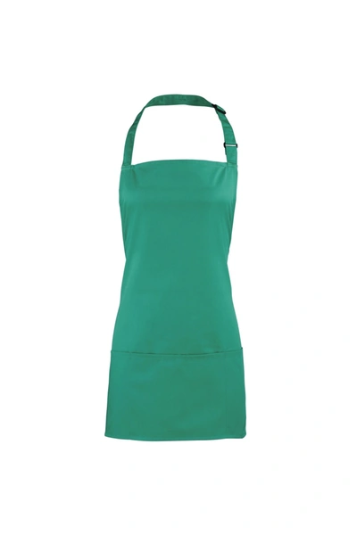 Premier Colours Bib Apron/workwear (pack Of 2) (emerald) (one Size) In Green