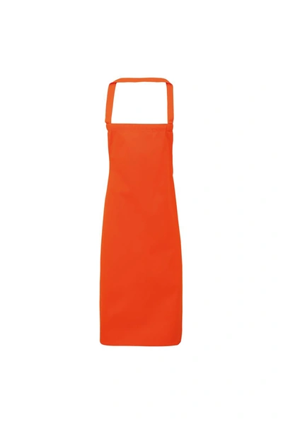 Premier Ladies/womens Apron/workwear (pack Of 2) In Orange