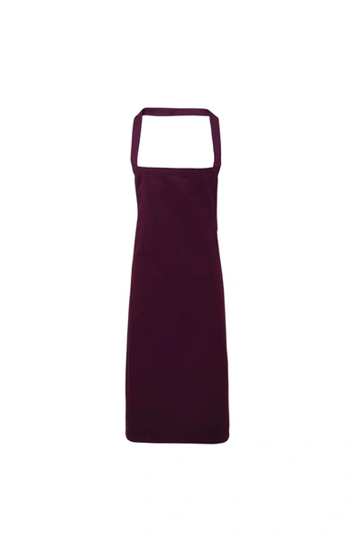 Premier Ladies/womens Apron (no Pocket) / Workwear (aubergine) (one Size) (one Size) In Purple