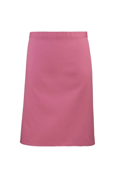 Premier Ladies/womens Mid-length Apron (fuchsia) (one Size) In Pink
