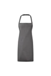 Premier Ladies/womens Essential Bib Apron / Catering Workwear (dark Gray) (one Size) In Grey