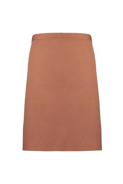 Premier Ladies/womens Mid-length Apron (chestnut) (one Size) In Brown