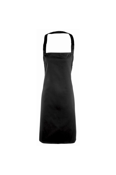 Premier Ladies/womens Essential Bib Apron / Catering Workwear (pack Of 2) (black) (one Size)
