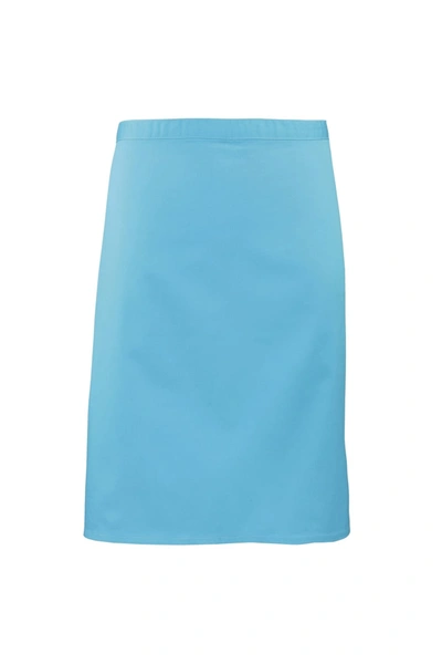 Premier Ladies/womens Mid-length Apron (turquoise) (one Size) In Blue