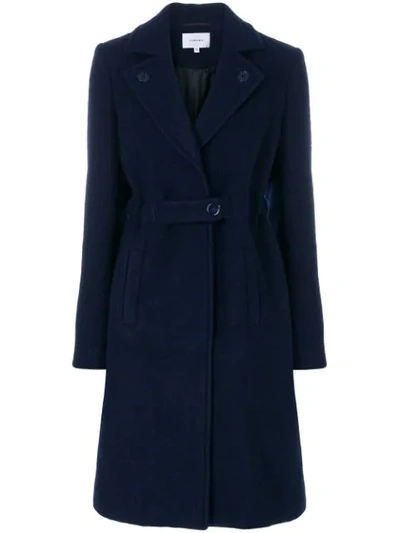 Carven Single Breasted Coat In Blu