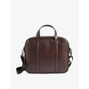 Ted Baker Strath Saffiano Leather Document Bag In Oxblood