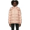 Moncler Maire Hooded Quilted Shell Down Jacket In Pink