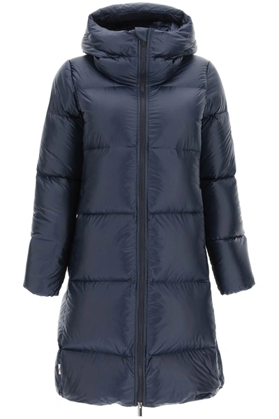 Pyrenex Tamara Long Down Jacket In Amiral (blue)