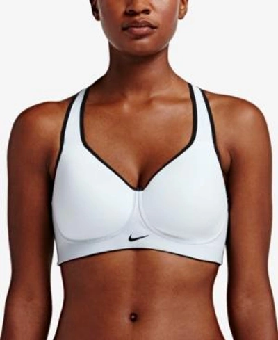 Nike Pro Rival Dri-fit High-impact Sports Bra In White/black