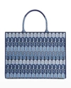 Furla Opportunity Large Arch Logo Shopper Tote Bag In Toni Blu Denim (multicolour)